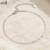 Effie Queen Fashion Simple Paperclip Link Chain Anklet 925 Sterling Silver Sexy Beach Bare Foot Chain Bracelet Jewelry Gift SA26