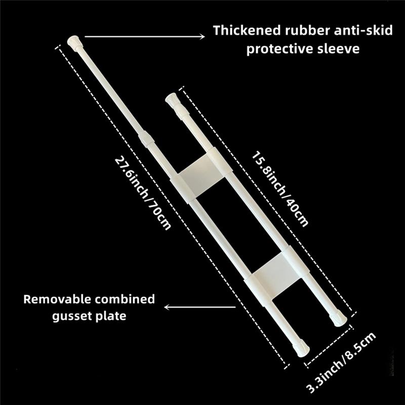 ABGE-4PCS Rv Refrigerator Bars Adjustable Rv Fridge Tension Bars Rv Fridge Bars For Holding Food Drinks Rv Fridge Accessories