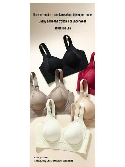 Bezešvá měkká podpůrná podprsenka proti povisání s želé zády pro ženy - Plus size