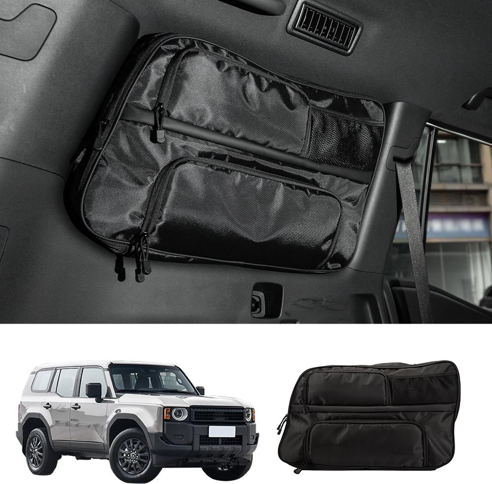 Car Trunk Side Multifunctional Storage Bag For Toyota Land Cruiser Prado 250 LC250 2025+ Side Window Storage Bag Canvas 1pcs