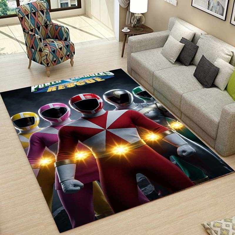Bedroom, living room, office swivel chair rug, Super Sentai print, home bedroom bedside bathroom mat, housewarming gift.