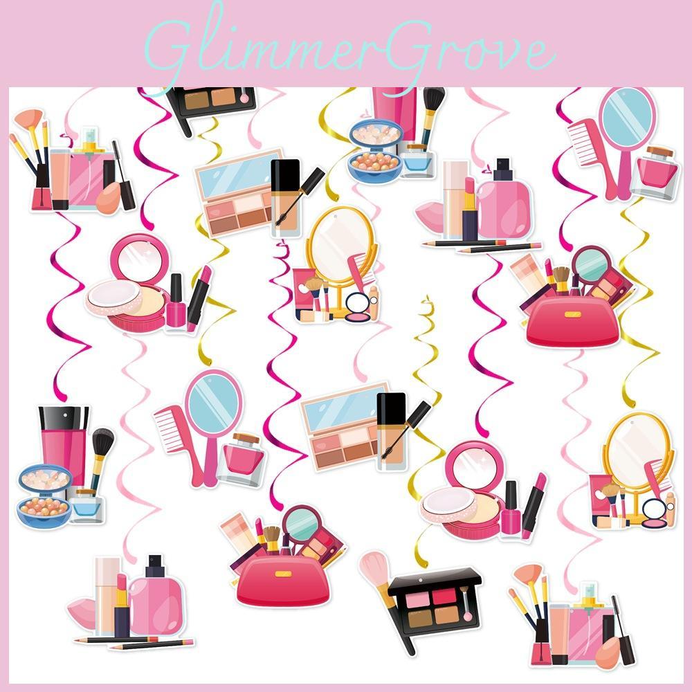 Themed Cosmetics Party Decoration Spiral Ceiling Pendant For Kids Birthday Party