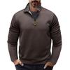 New Men's Long-sleeved Stand-collar Sweatshirt Loose and Versatile Zipper Henry Casual Fashion Top