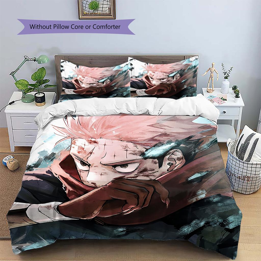 Jujutsu Kaisen Hero Squad Bedding Set Duvet Cover Pillowcase No Filler, Soft Home Bedroom Decor, Perfect Gift for Fans.chl