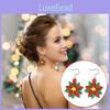 Creative Christmas Tree And Snowman Earrings Featuring Festive Cartoon Style Designs