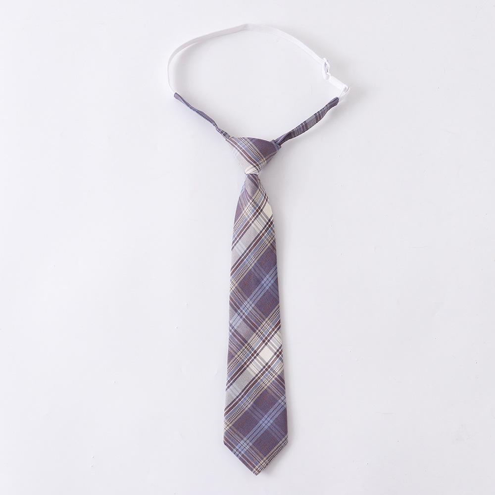 High-Waisted Blackcurrant Plaid Japanese JK School Uniform Pleated Skirt Accessory