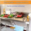Muke Commercial Stainless Steel Single Bowl Sink with Left Platform