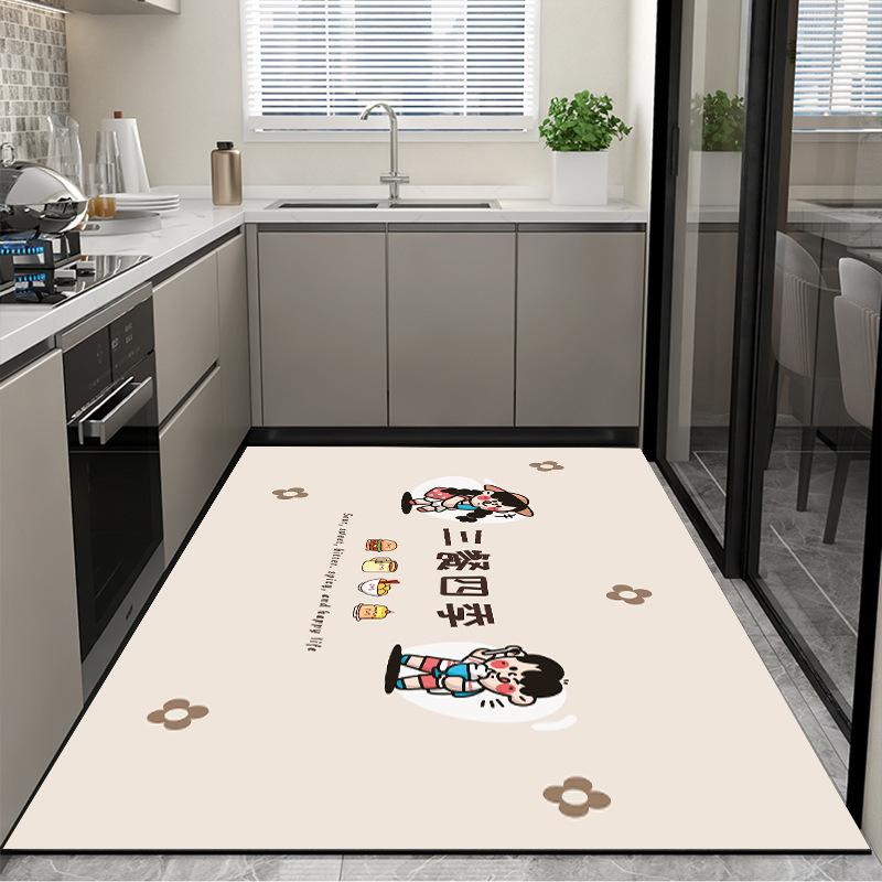 Alfombrilla de suelo de lodo de diatomeas Tienda completa Alfombrilla de suelo para el hogar Cocina Absorción de agua Aceite Antideslizante Restaurante Alfombrilla de suelo Lodo de diatomeas