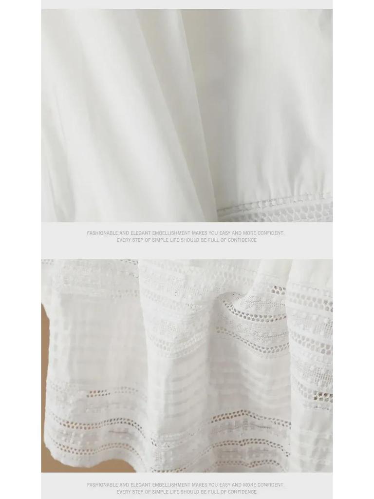 Autumn 2025 Women's High-Waist A-Line Skirt, French Style with Lace Trim