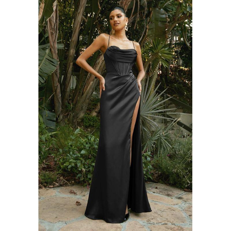 

Autumn and Winter Ins Slit Small Tail Dress Sling Black M