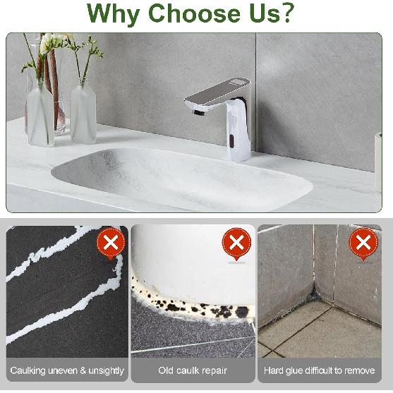 Caulk Remover Tool, Detachable Caulk Removal Tool Big Size with 5 Replacement Stainless Steelhead, Glass Glue Angle Caulking Remover Scraper for