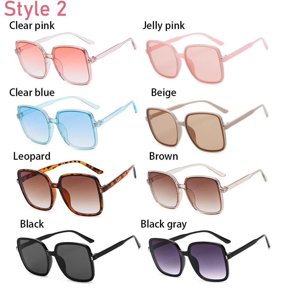 1PC Vintage Rectangle Sunglasses Luxury Gradient Eyewear Unisex Fashion Designer Sun Glasses UV400 Protection Eyeglasses