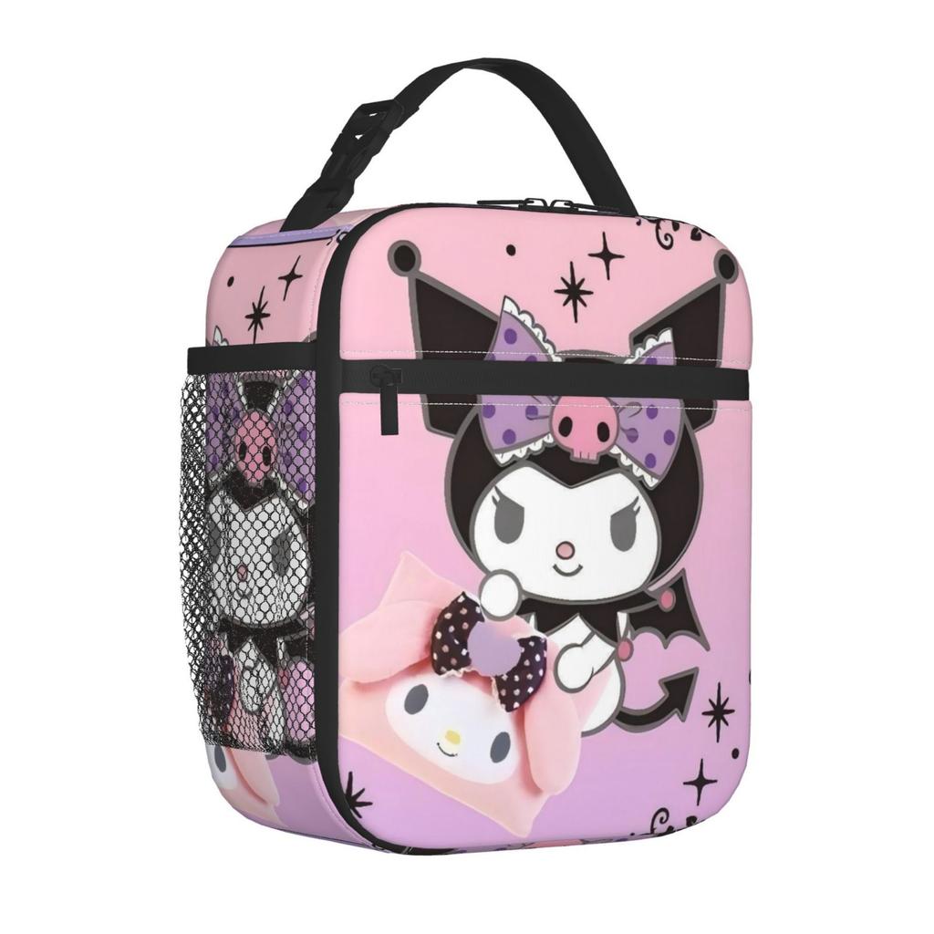 Animated Pattern Children'S Meal Bag Student Portable Lunch Bag Full Print Square Picnic D System