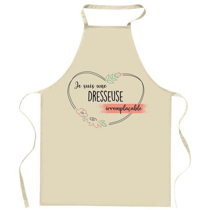 Tablier de cuisine - Dresseuse Irremplaçable - Impression Bretonne - Coton résistant - Fabrication française
