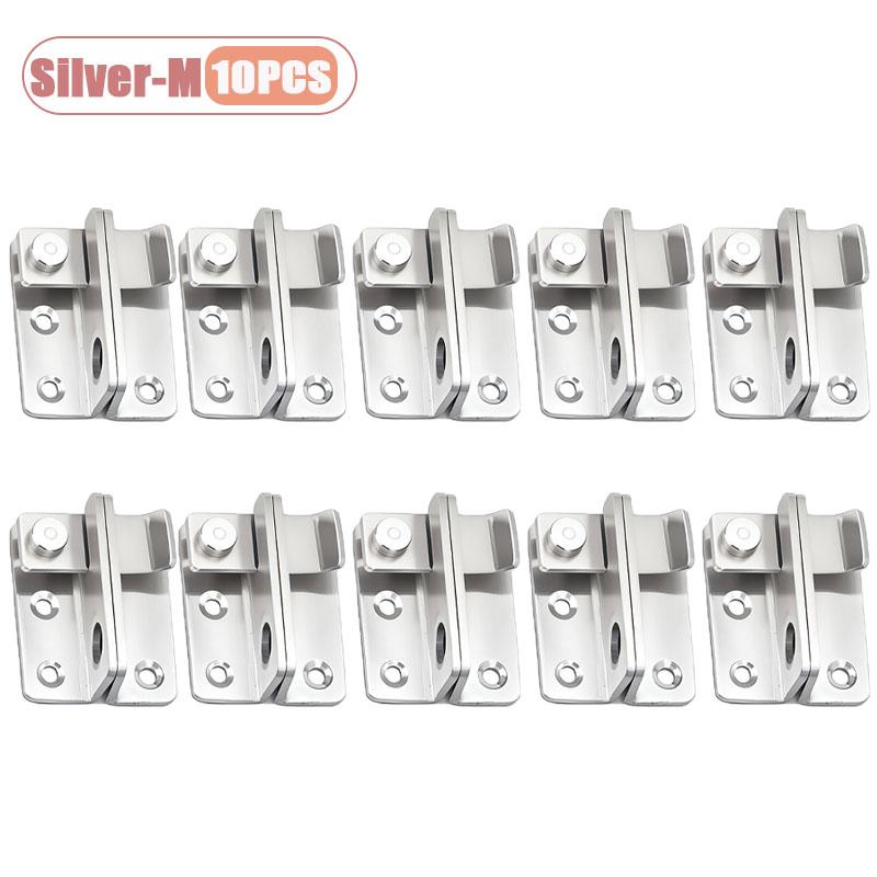 1-10PCS Heavy Duty Stainless Steel Locking Bolt for Cabinet Wardrobe with Lock and Latch for Bathroom Security Door