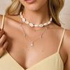 Sommer Strand Muschel Anhänger Halskette Mehrschichtig Legierung Boho Schmuck Für Frauen