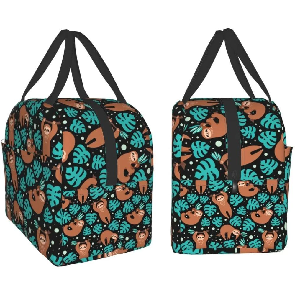 Cute Sloth Lunch Bag Leakproof Thermal Lunch Box for Women Kids Cooler Bag Reusable Lunch Tote Bag Meal Prep for School Office