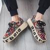 Fashion Camouflage Men's Vulcanized Shoes Low Top Heightened Platform Shoes New Ethnic Style Casual Shoes Designer Sneakers 2025