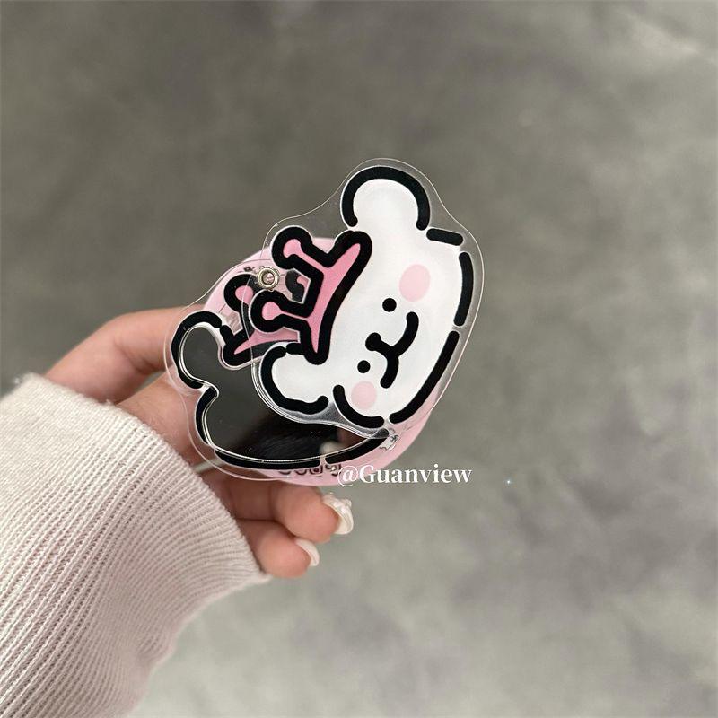 Cartoon Cute Mirror for MagSafe Holder: Super Strong Magnetic Desktop Airbag, Retractable for Women