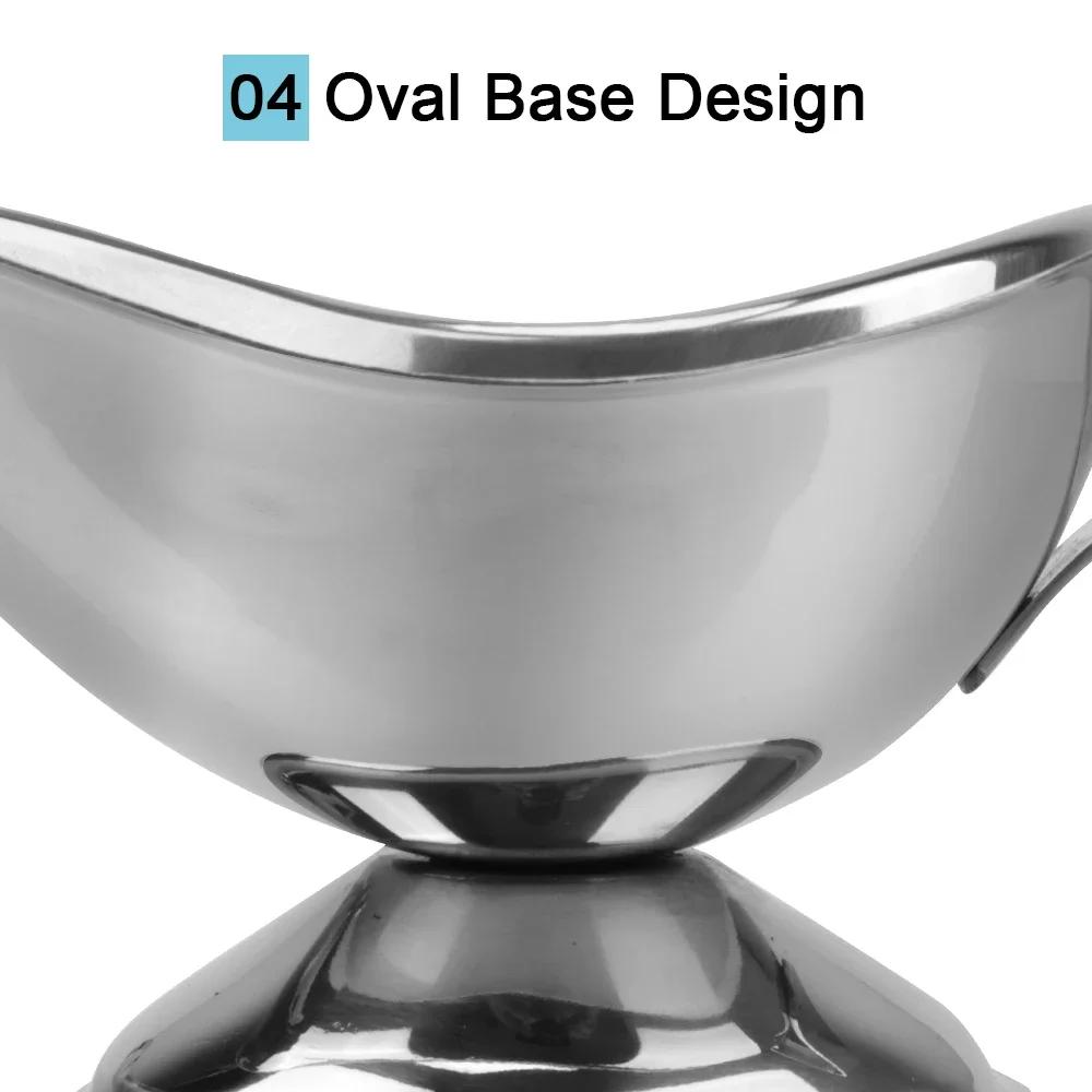 201 Stainless Steel Fruit Salad & Black Pepper Sauce Cup Commercial Grade Juice Boat for Home Restaurant Bar Use