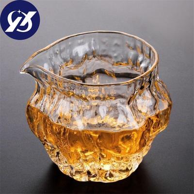 Japon Cam Çay Demlik Sürahi Isıya Dayanıklı Dövülmüş Kung Fu Chahai Şeffaf Çay Fincanı Ofis Teaware
