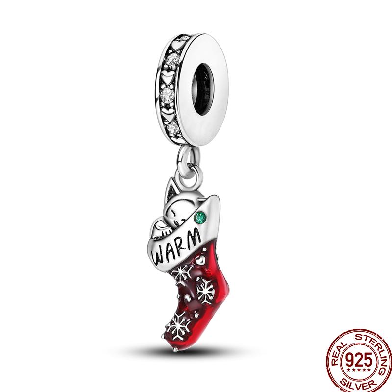 Copper Copper Snowman Gingerbread Santa Claus Ornaments Beads Suitable For 3Mm Original Bracelet Diy Jewelry