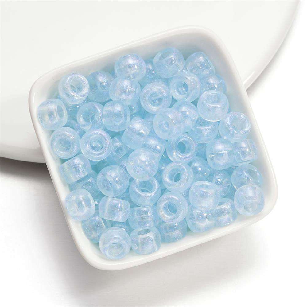 

50pcs 6x9mm Mermaid Color Acrylic Beads Big Hole Round Spacer Loose Bead for DIY Necklace Bracelet Jewelry Making Supplies бежевый
