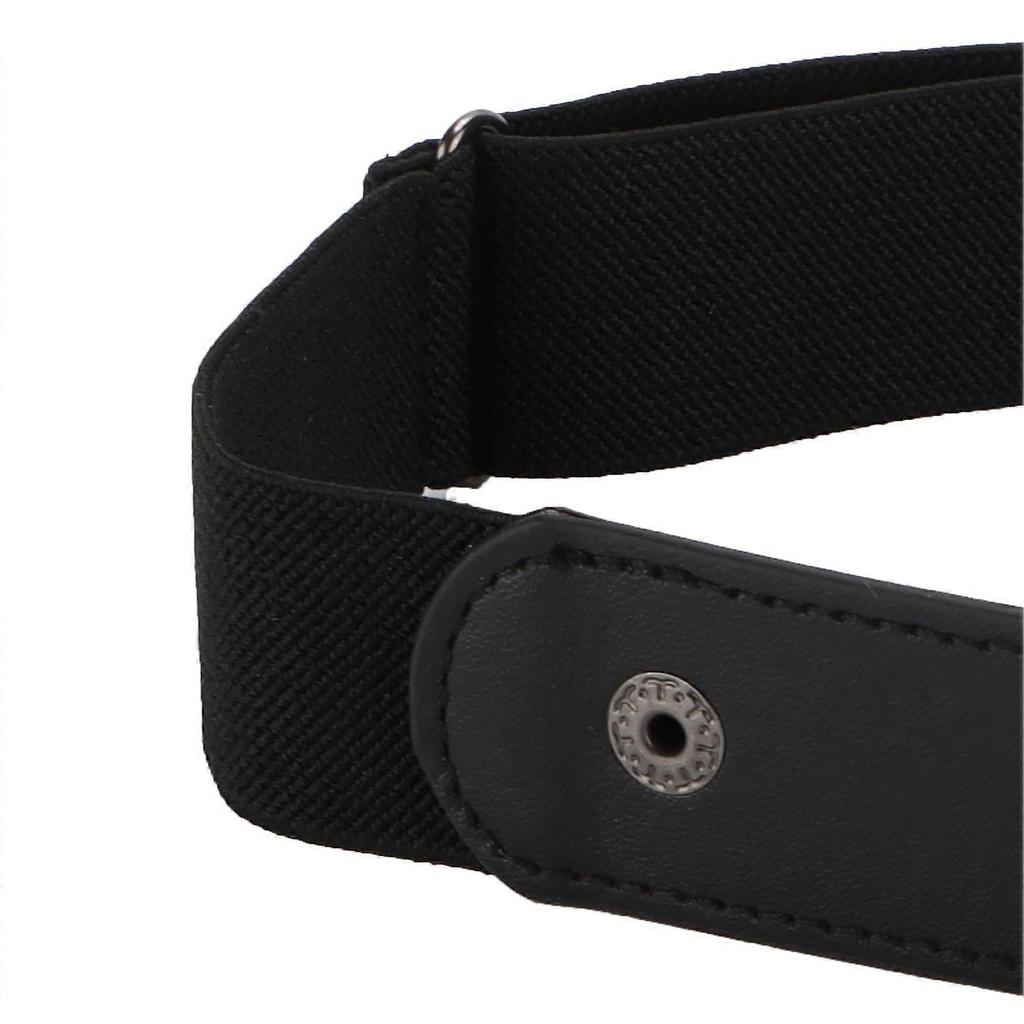 5Pcs Buckle Free Belt PunchFree No Bulge No Hassle Webbing Belt for Pants Accessories(Black )
