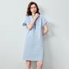 Women's Pure Cotton Ruffle Sleeve Midi Dress