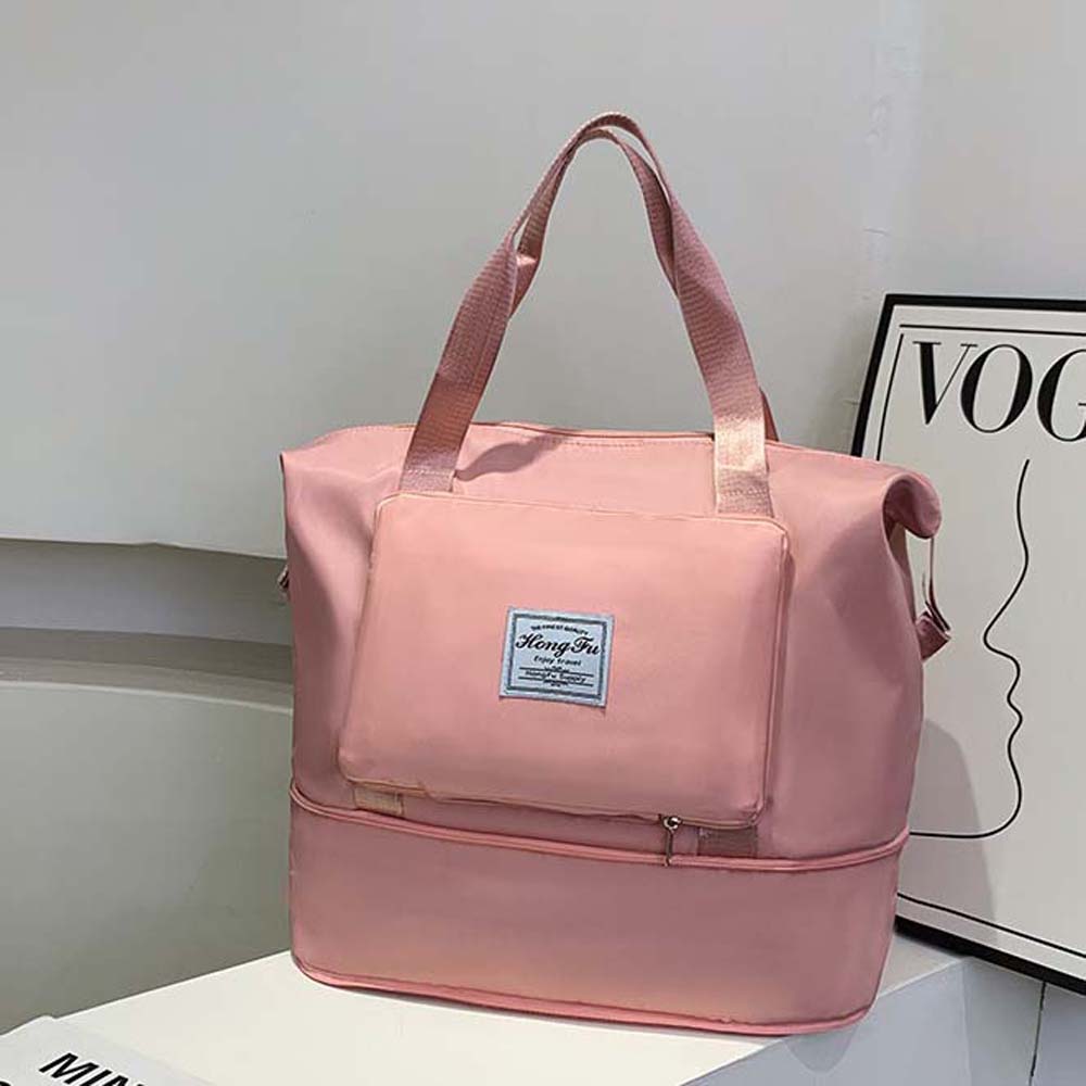 Foldable Expand Luggage Bag Sturdy Large Capacity Handbag Oxford Cloth Travel Bag  Work