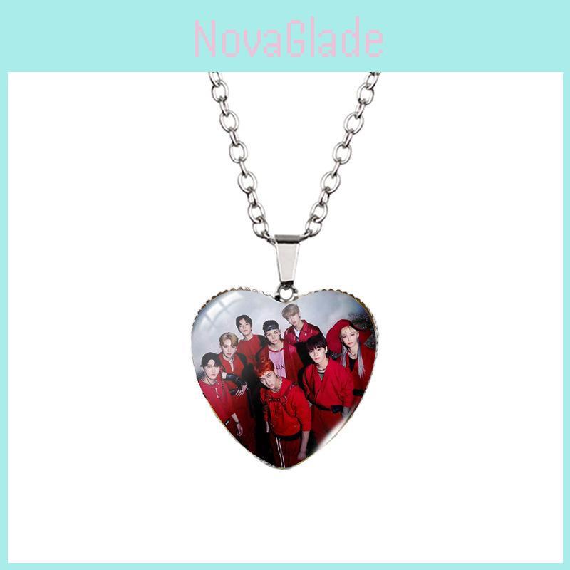Unique Stray Kids Heart Shape Pendant Necklace For Men With Eye-catching Design