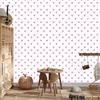 Hearts Wallpaper White and Powder Pink 50x1000