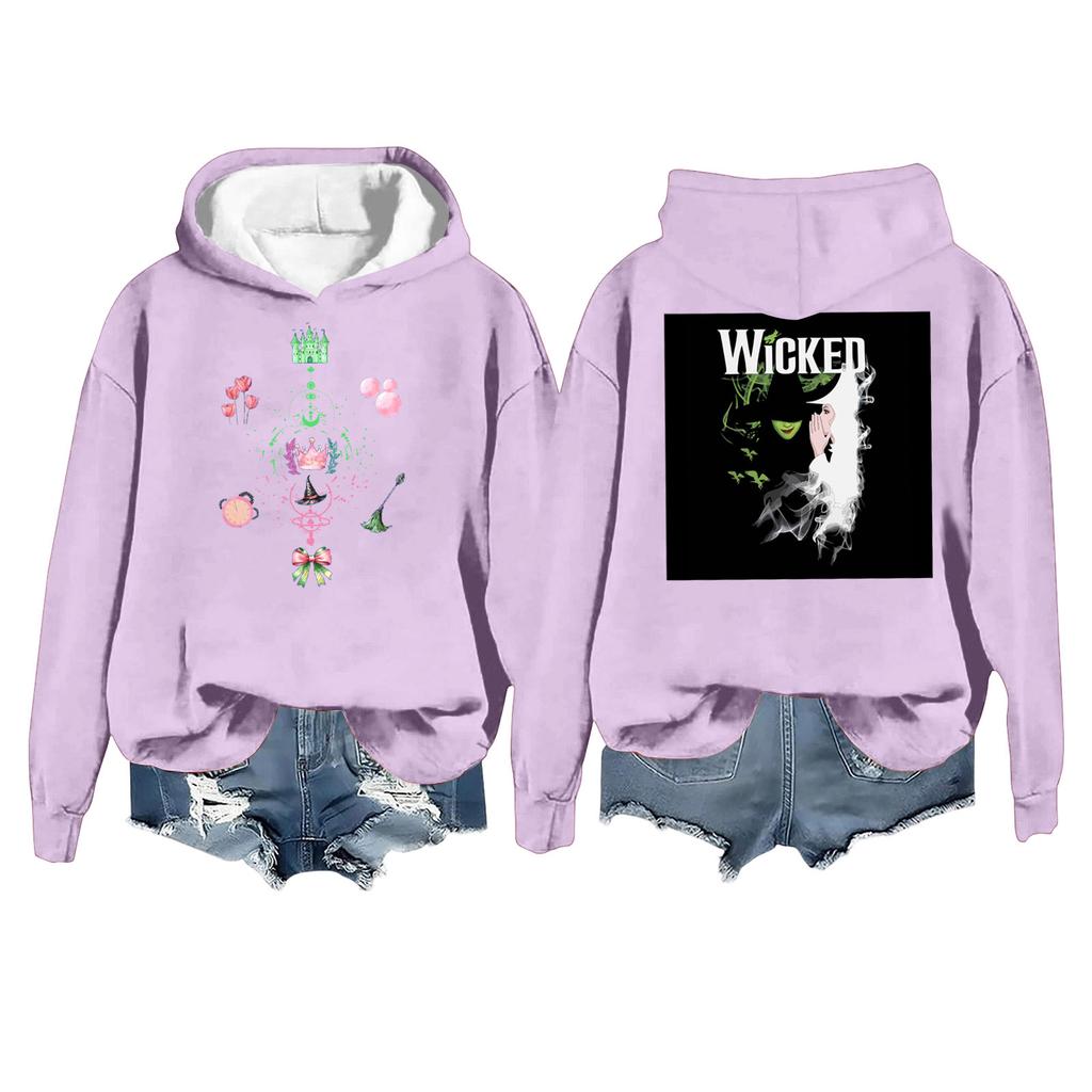 Women's Fashion Casual Long Sleeve Loose Printed Pullover Sports Long Sleeve Hooded Sweatshirt