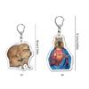 Clear Capybara Acrylic Keychain Charm To Showcase Your Love for Capybaras