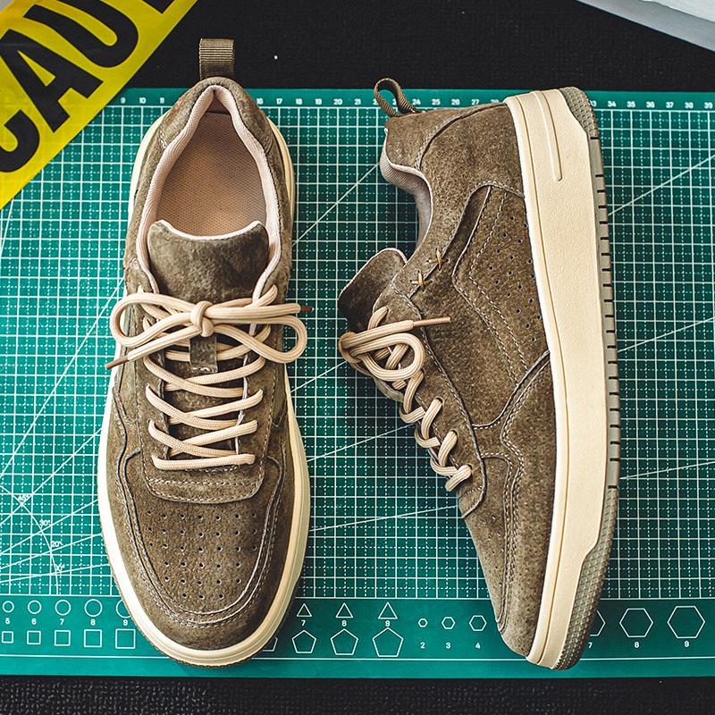 Mens Sneakers New Trend Casual Leather Suede Vulcanized Shoes Men Tenis Luxury Trainers Comfy Man Walking Running Jogging Shoes
