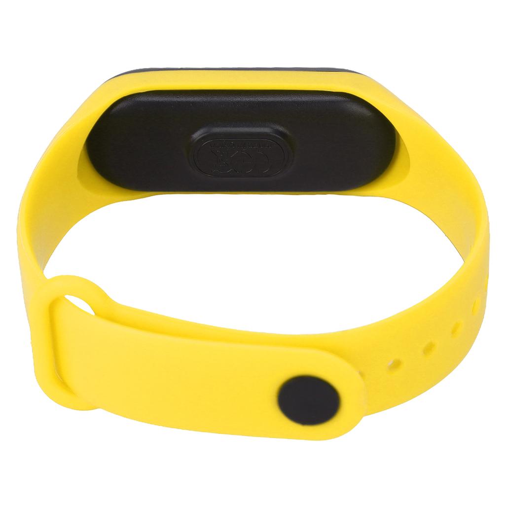 Digital Watch LED White Light Display Plastic Mirror Electronic Movement Silicone Strap Sports