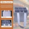Flaskbärare för vin Filtbärare för vinflaskor Väska Filtpåsar för vin Bärbar skyddsväska för resor och fester