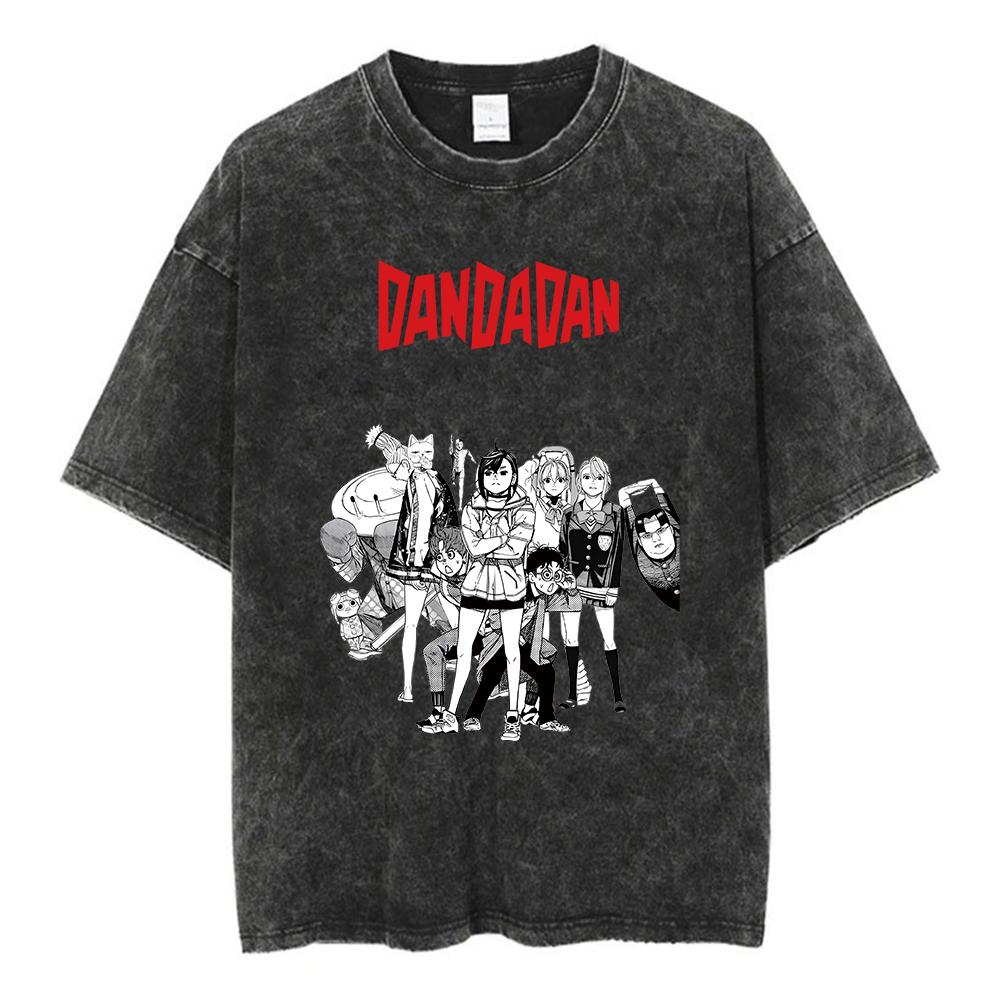 Graphic Vintage Acid Wash Cotton Tee for Men Women Summer Oversized TShirt Short Sleeve Crewneck Tops Cosplay Outfits