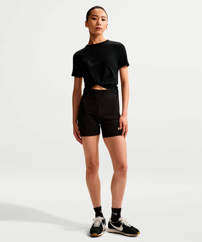 NIKE Sportswear Slim Short Sleeve Burnout Logo Top W - Black / Io1517-010