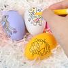 Huevo de Pintura Puzzle Encantador Festivo Creativo con Bolígrafo Anti-arañazos Decorar Plástico Artificial Pascua DIY Huevo Regalo para Estudiantes