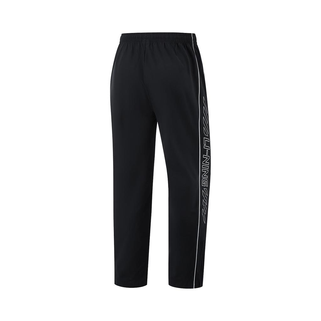 Li Ning Table Tennis Series Straight Leg Woven Elastic Knitted Sports Pants Unisex bottoms Black AYKV145-1