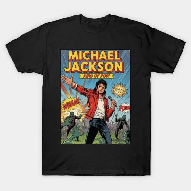 THE KING OF POP Salute To Michael Jackson Poster Graphic Print T-Shirt Men Women Loose Casual Oversized Top Streetwear Harajuku Fashion Summer New Tee