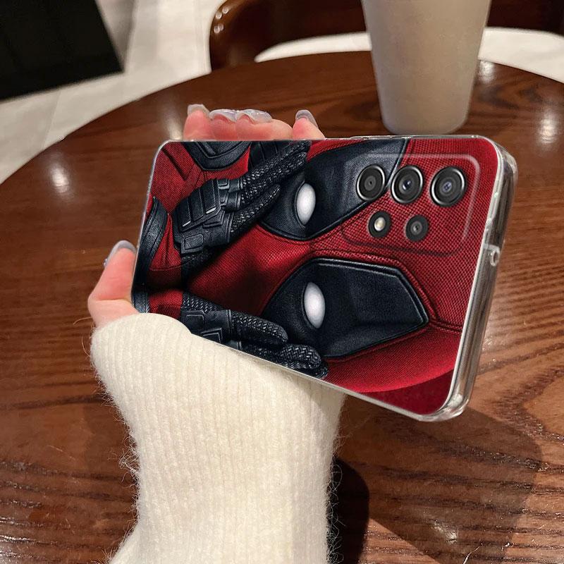 Marvel Spiderman Venom Deadpool Clear Case For Samsung Galaxy A57 A37 A56 A36 A55 A54 A35 A26 A07 A17 A16 A06 A36 A15 Soft Cover