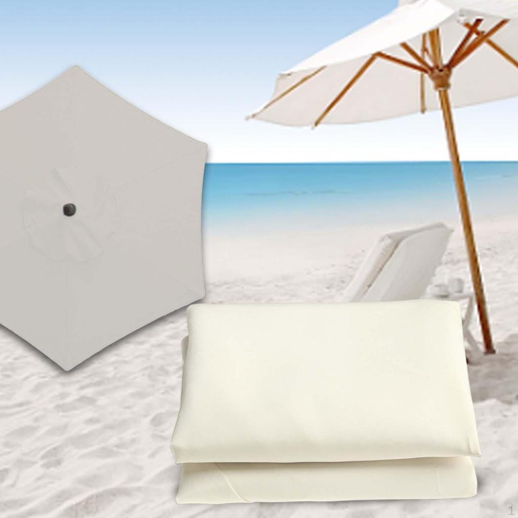 Hexagonal Canopy Replacement for Outdoor Umbrella 6 Ribs/8 Ribs Beach Lawn