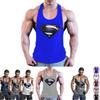 Hochwertiges Herren Bodybuilding Tank Top Muskel T-Shirt mit 3D Superman Design