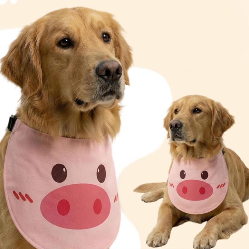 Soft Fabric Neck Cover Scarf Kerchief for Large Dogs, Front Chest Panel with Side-Release Fastener for Water Breaks, Walks and Photos