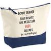 Blue Background Pochette Aude It Doesn't Exist - Original Gift - Birthday - Personalized Large Makeup Bag