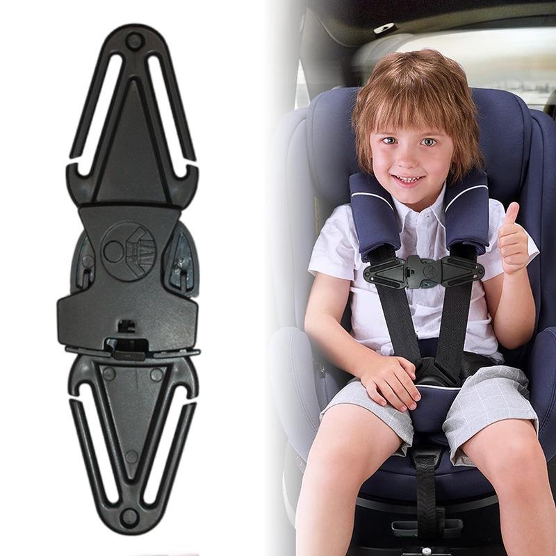 Child Safety Seat Belt Positioning Strap Adjuster with Chest Clip for Car & Stroller