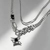 New Star Double-layer Necklace for Men and Women, Sweater Chain, Niche Design Hip-hop Style, Women's Collarbone Chain, Fashion Accessory