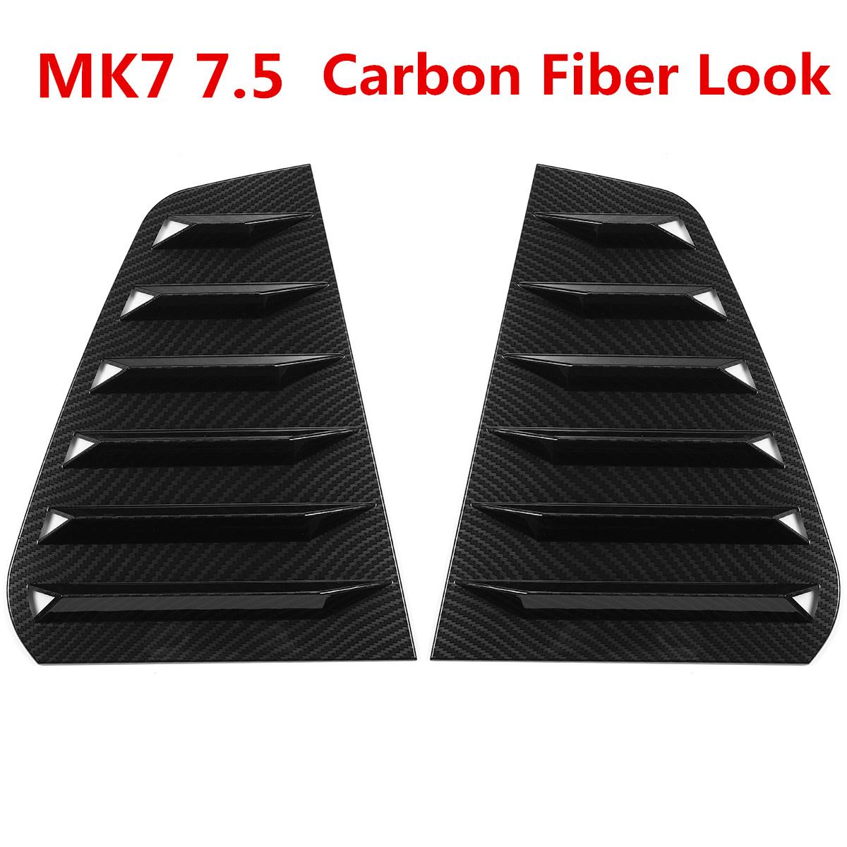 

2 шт., накладка на заднее окно автомобиля, жалюзи, боковая вентиляционная накладка для GOLF 7 GOLF 7,5 MK7/7,5 GTI GTD R 2014- Carbon Fiber Look